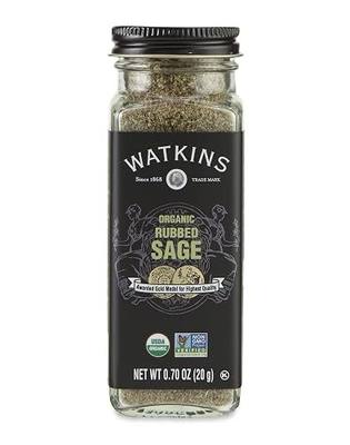 Watkins Gourmet Organic Spice Jar, Rubbed Sage, Non-GMO, Kosher, 0.7 Ounce Jar, 1-Pack