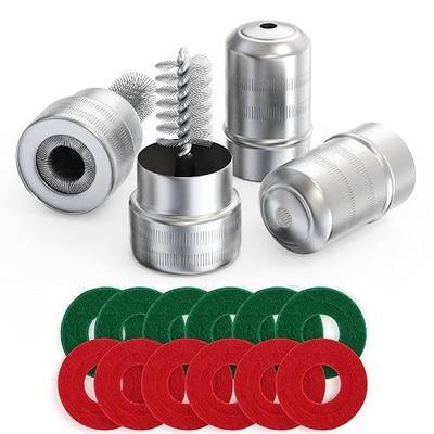 LotFancy Battery Terminal Cleaners (2 pcs), Plus 12 pcs Battery Terminal Anti-Corrosion Fiber Washers (6 Red & 6 Green) for Car Marine RV