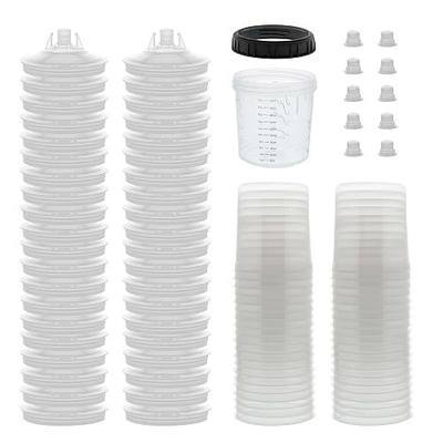 Master Paint System MPS Disposable Paint Spray Gun Cup Liners and Lid System, 40 Pack Standard Size 20 Ounce (600ml) Kit