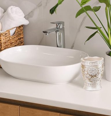 Popular Bath 942705 Rose Vine, Tumbler, Beige-Taupe