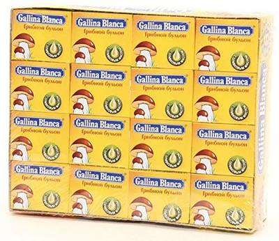 Gallina Blanca Mushroom Soup Cubes Fast Preparation Bouillon Broth 10g x48 full box of 48 pcs