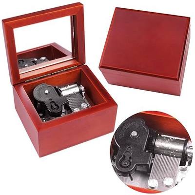 Sinzyo Music Box Carved Wood Wind Up Musical Box Gift for Christmas,Birthday,Valentine's Day(Red Box,Tune : A Thousand Years)