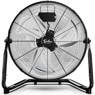 Simple Deluxe 20 Inch 3-Speed High Velocity Heavy Duty Metal Industrial Floor Fans Oscillating Quiet for Home, Commercial, Residential, and Greenhouse Use, Outdoor/Indoor, Black, 20"