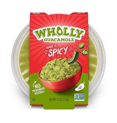 Wholly Guacamole Spicy Guacamole Bowls, 7.5 Oz