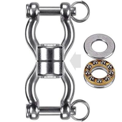 SELEWARE Heavy Duty Bearing Swing Swivel, 360° Rotation Hanging Accessory | Quiet Smooth Rotation, Supports Up to 1200LB, 1 Pack, Removable Buckle for Swings, Hammocks, Tire Swings and Heavy Bags