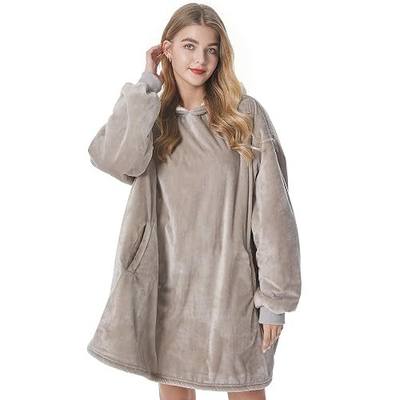 Felicigeely Blanket Hoodie Wearable Blanket Sweatshirt Oversized Hooded Blanket Sweater Gift for Women
