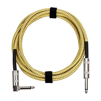 Amazon Basics TS 1/4 Inch Straight Instrument Cable for Electric Guitar, Bass and Keyboard with Anti-Noise Shielding, 10 Foot, Black