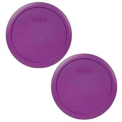 Pyrex 7402-PC 6/7-Cup Thistle Purple Storage Lid (2-Pack) - Made in USA | BPA-Free Plastic | Fits 7402 6-Cup Sculpted Mixing Bowl And 7203 7-Cup Glass Bowl | Dishwasher Safe | Refrigerator Safe