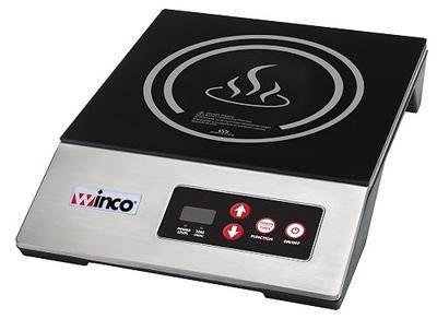 Winco EIC-400E Commercial-Grade Portable Induction Cooktop Burner, 1800 W, 120V