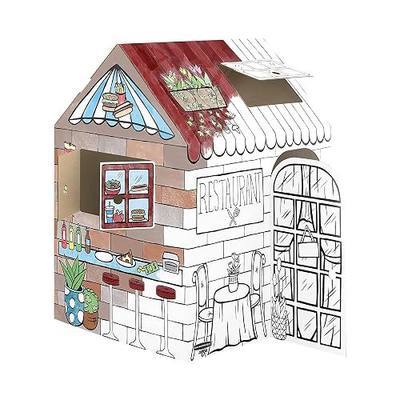 BB at Play XLarge Color in Treats N Eats Playhouse Craft Activity for Kids | A life-size playhouse (47.8”H x 32”W x 38”D) with interactive doors and windows for hours of imaginative, open play