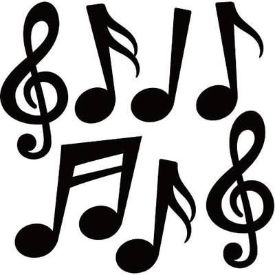 Boao 40 Pcs Music Notes Cutouts Party Decorations Musical Notes Silhouette for Concert 50's Theme Disco Rock and Roll Records Back to School Bulletin Board Craft Wall Birthday Party Decor(Black)