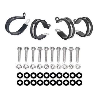 Stainless Steel Clamps Mount for Polaris Roof Connector Hose Clamps, Clamps Compatible with Polaris 2 Seats 900 1000 S Series, Tube Holder for Pipe or Wire Cord Installation& Wiring Fixing, 44 pcs
