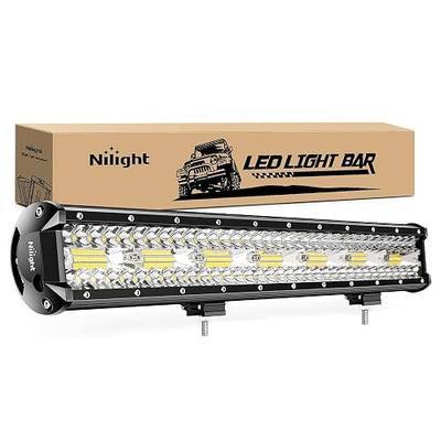 Nilight LED Light Bar 20Inch 420W Flood Spot Combo Triple Row Driving Lamp Roof Bumper Off Road LED Work Lights Pods for Van Camper Wagon Car Pickup Golf Cart ATV UTV SUV Truck Boat 4x4