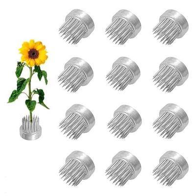 12Pcs Flower Frog 23mm/0.9inch Mini Floral Frog Japanese Ikebana Kenzan Table Numbers Holder Cut Flower Floral Arranger Stainless Steel Pin for Small Ikebana Vase