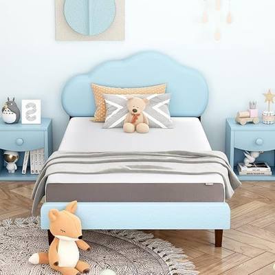 Amazon Basics Memory Foam Mattress, Soft Plush Feel, Breathable, 6 Inch, Twin, White/Grey