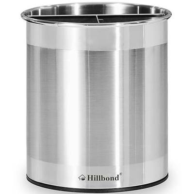 Hillbond 7.5x6.9 Inch EXTRA LARGE Utensil Holder for Countertop, Stainless Steel Rotating Organizer with Removable Divider, Space-Saving for Large Kitchen Utensils Set & Spacious Kitchens | Stainless Steel, Rotating Organizer, Removable Divider, Space-Saving for Large Kitchen Utensils Set, Spacious