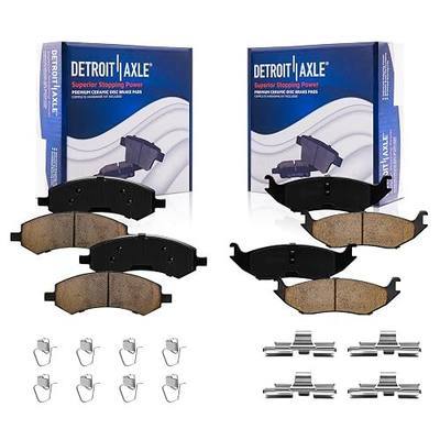Detroit Axle - Brake Pads for 2006-2018 Dodge Ram 1500, 2007-2009 Durango | Chrysler Aspen 19-23 Ram 1500 Classic Ceramic Brake Pads with Hardware Front & Rear Brakes Replacement
