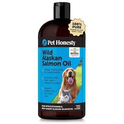 Wild Alaskan Salmon Oil for Dogs & Cats - Omega-3 Fish Oil with EPA + DHA Omega Fatty Acids, Sockeye Salmon, Skin & Coat Support, Pure Food Topper, Supports Joints, Brain & Heart Health - 32 oz