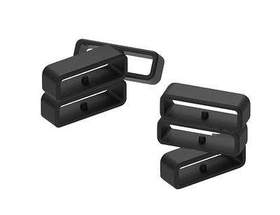 6 PCS Band Keeper compatible for Garmin Approach S10/S20/S60/S5/S6/Forerunner 255 265 965 955/Venu 3 2/Vivoactive 4 Silicon Fastener Rings Connector Security Loop Band Keeper Safe Rings Compatible with Garmin Approach S10 / S20 (6 , Black)