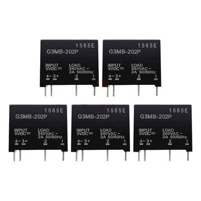 HiLetgo 5pcs G3MB-202P Solid State Relay Module G3MB-202P G3MB 202P DC-AC PCB SSR In 5V DC Out 240V AC 2A Solid State Relay Module