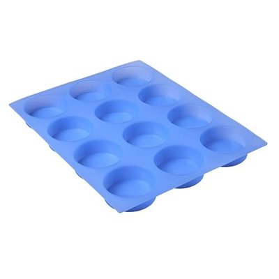 Round Silicone Soap Mold, 12 Cavity 4oz Soap Making Mold, 3 Inch Large Round, Flexible Easy Release, BPA-Free Non-Stick DIY Mold for Soap, Bath Bombs, Chocolate & Crafts