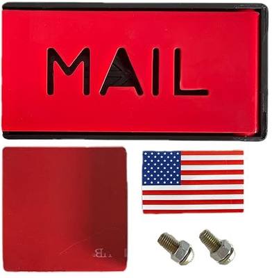 Brick Mailbox Red Flag Replacement Kit - Red Mailbox Alert Flag Replacement (Includes Screws & Adhesive)