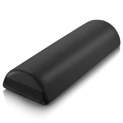 Saloniture Jumbo Half Round Massage Table Bolster Under-Knee Pillow Pad - 26 x 9 x 4.5 Inch - Black