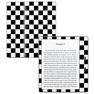 MightySkins Carbon Fiber Skin for Amazon Kindle Oasis 7" (9th Gen) - Check | Protective, Durable Textured Carbon Fiber Finish | Easy to Apply, Remove, and Change Styles | Made in The USA