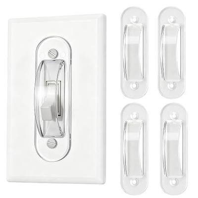 Wall Switch Guards Plate Covers Child Safety Security Home Decor (4 Pack), Clear - Keeps Light Switch ON Or Off Prevent Accidental Device Turn On or Off