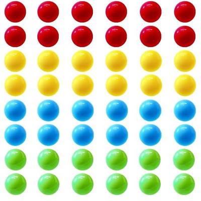 48Pcs Game Replacement Marbles Balls Compatible with Hungry Hungry Hippos(4 Color