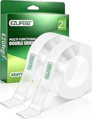 EZlifego Heavy Duty Invisible Bond Nano Double Sided Mounting Tape, 2-Pack | 396 Inch Extra-Large, Crystal Clear, Industrial-Strength Instant Hold, Indoor & Outdoor, Residue-Free, Multi-Purpose