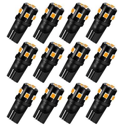 AUXLIGHT 194 168 2825 T10 LED Interior Light Bulbs Amber Yellow, Super Bright Replacement for Dome Map Door Trunk Courtesy License Plate Sidemarker Parking RV Camper Lights (Pack of 12)