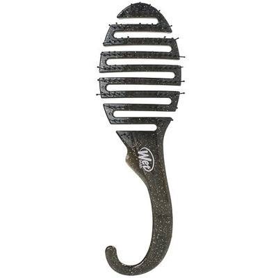 Wet Brush Shower Hair Brush Detangler - Exclusive Ultra-soft IntelliFlex Bristles - Minimizes Pain And Protects Against Split Ends and Breakage - Comb For Women, Men, Wet & Dry Hair - Black Glitter