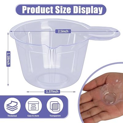 200 Pack Urine Cups, 40ML Thicken Plastic Disposable Urine Cups Urine Specimen Container Cup Pee Cup for Ovulation Testing, Pregnancy Confirm, pH Test