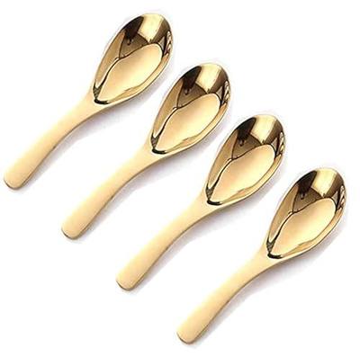heavy duty Stainless Steel Dinner Spoons, Use for Home, Kitchen or Restaurant soup spoons gold spoons set of 4.