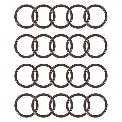 uxcell Fluorine Rubber O-Rings 24mm OD 19mm ID 2.5mm Width, Metric FKM Sealing Gasket, Pack of 20