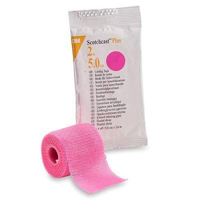 Scotchcast Plus Cast Tape 2 Inch X 12 Foot Fiberglass Bright Pink, 82002X - ONE ROLL