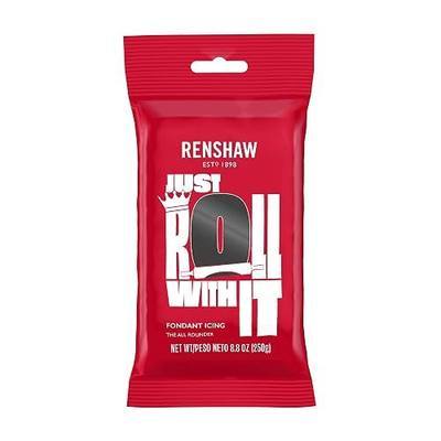 Renshaw Black Fondant Icing for Cake Decorating - Ready to Roll, Edible Fondant for Cupcakes, Cookies, & Cake Decoration, Smooth & Easy to Use, Kosher, Light Vanilla Flavor - 8.8 oz