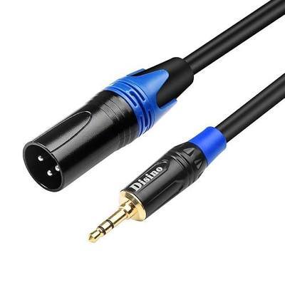 3.5mm to XLR Cable, Unbalanced 1/8 inch Mini Jack TRS Stereo Male to XLR Male Microphone Audio Cable - 3.3 FT