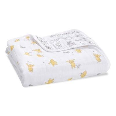 aden + anais Dream Blanket, Boutique Muslin Baby Blankets for Girls & Boys, Ideal Lightweight Newborn Nursery & Crib Blanket, Unisex Toddler & Infant Bedding, Shower & Registry Gift, Winnie The Pooh