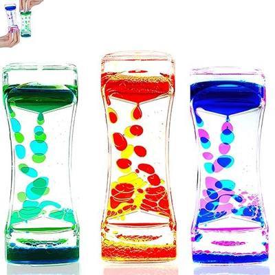3 Pack Liquid Motion Bubbler Timer Sensory Calming Fidget Toy Autism Community Toys for Kids Teenager Adults