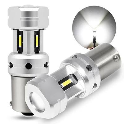 PHINLION 1156 LED Reverse Bulbs White, 3600 Lumens 700% Super Bright P21W BA15S 7506 1141 LED Backup Light Replacement with Projector for Car Truck RV Lawn Mower Tractor, Pack of 2