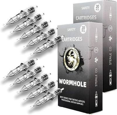 Wormhole Tattoo Cartridge Needles 50pcs Assorted Tattoo Needle Cartridges Round Liner Mixed 3RL 5RL 7RL 9RL 11RL (50pcs #12 Standard RL)