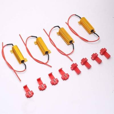 DEVMO 4pcs Load Resistor 50W 6RJ 6ohm LED Decoder FIX Hyper Flash Turn Signal Blinker Brake Steering Light For LED Conversion Kit