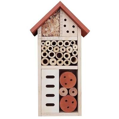 Lulu Home Wooden Insect House, Hanging Insect Hotel for Bee, Butterfly, Ladybirds, Beneficial Insect Habitat, Bug Hotel Garden, 10.4 X 3.4 X 5.4 Inch