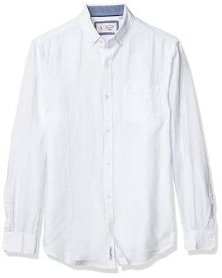 Original Penguin Men's Long Sleeve Linen Shirt