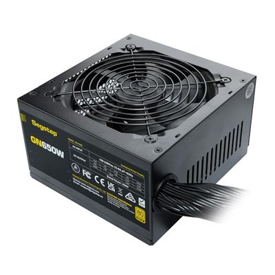 Segotep 650W ATX Power Supply, 80 Plus Gold Certified