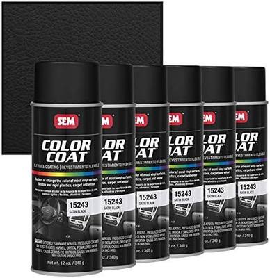 SEM Products 15243 Satin Black Color Coat - 12 oz (6)