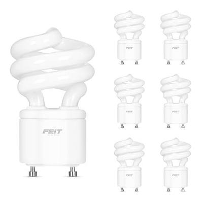Feit Electric 60W Equivalent CFL Twist Light Bulb on GU24 Base, Non-Dimmable, 900 Lumens, 10K Life Hours, 4100K Cool White, 6 Pack - BPESL13T/GU24/41K/6
