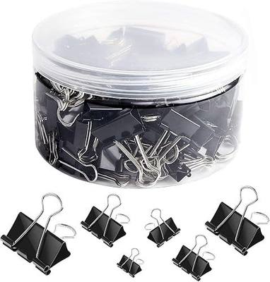 SANNIX 110 PCS Binder Clips Assorted Sizes, X Large, Large, Medium, Small, Mini and Micro, Binder Clips Paper Clamps for Office Home School